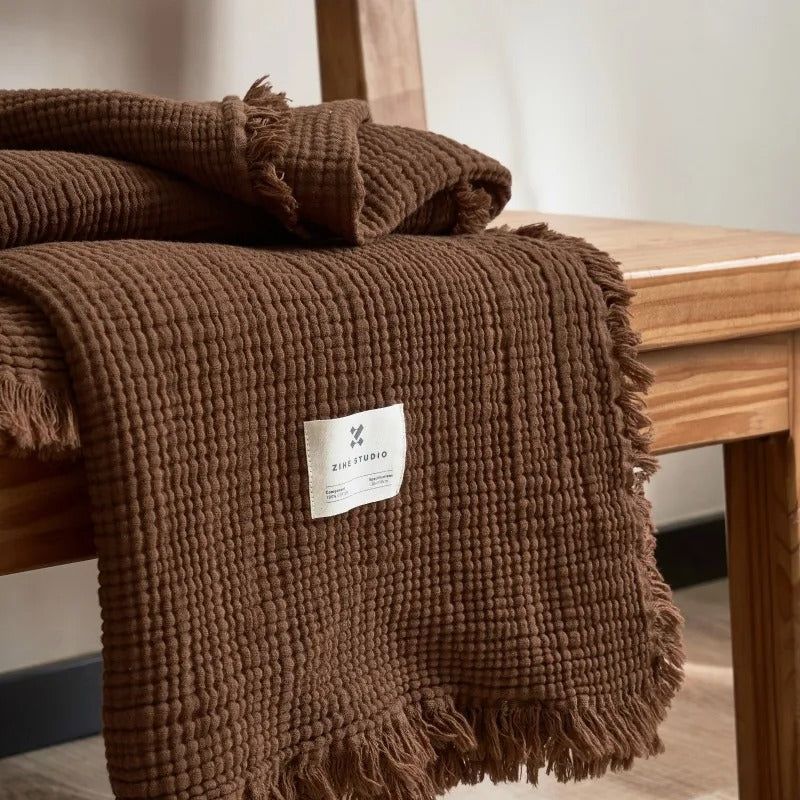 Avelena | Allison Tassel Baumwolldecke 100% gewebte Wurfdecke