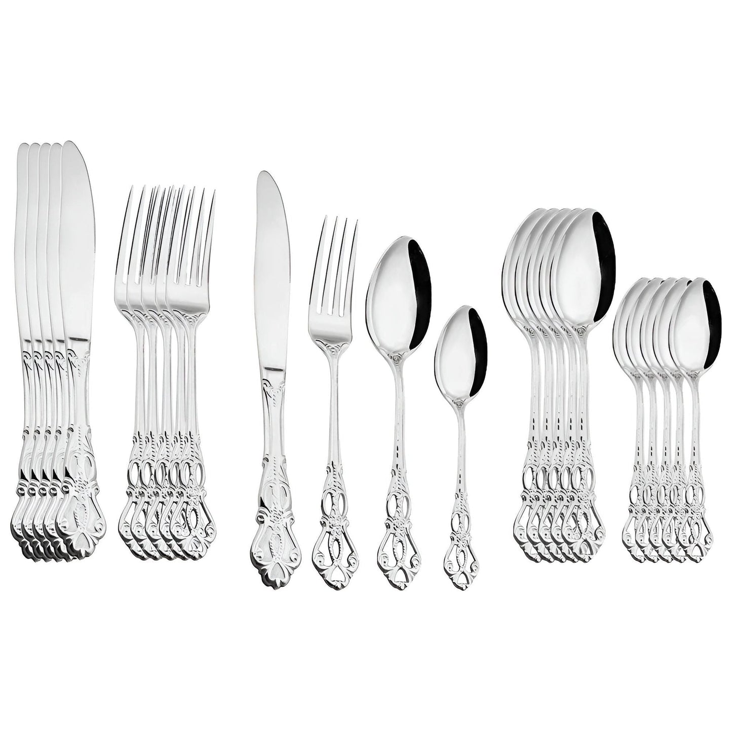 Avelena Cutlery Set - Edelstahl Spülmaschinenfeste Besteck Set