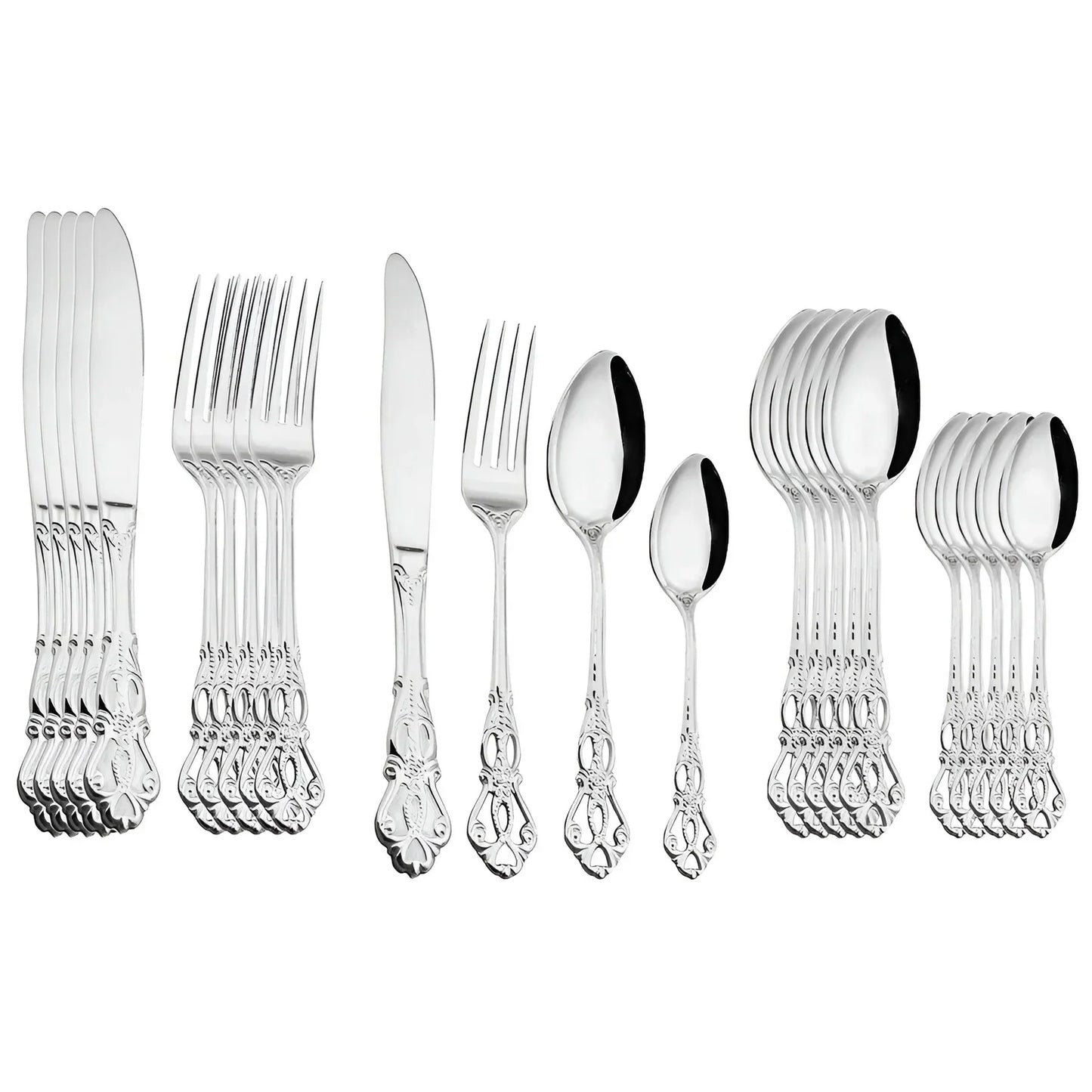 Avelena | 24-teilige Gold Besteckset – Elegantes Besteck für luxuriöses Essen