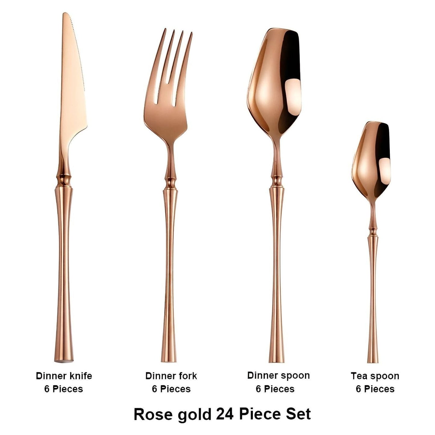 Avelena Besteckset - Edelstahl Spülmaschinenfestes Besteckset 5 set