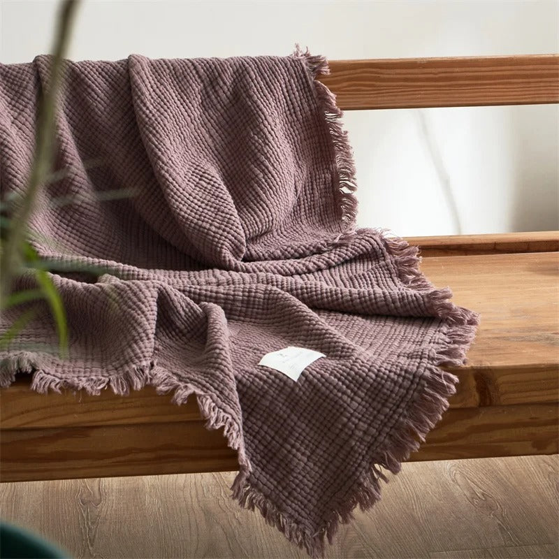 Avelena | Allison Tassel Baumwolldecke 100% gewebte Wurfdecke