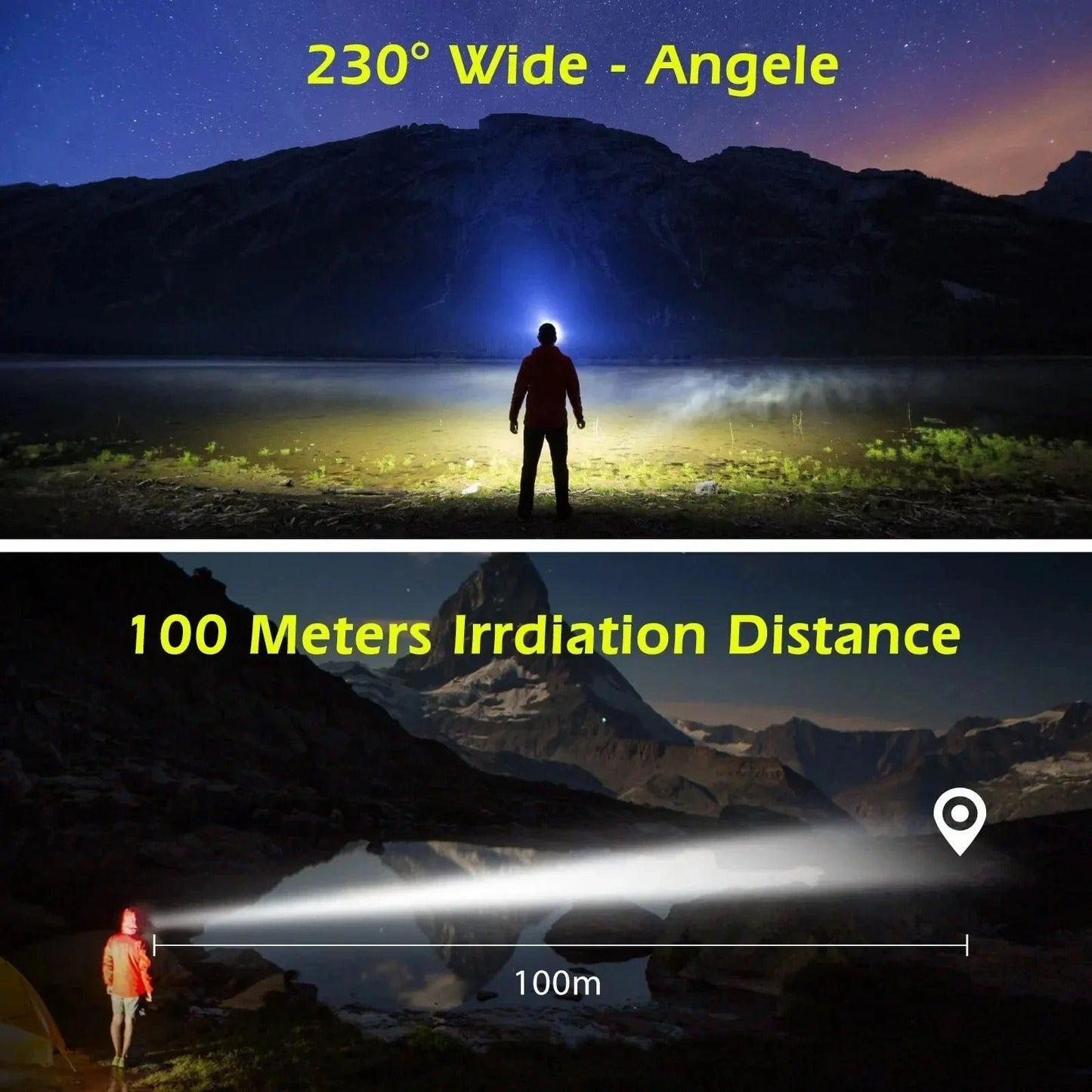 Avelena | Wiederaufladbare LED Stirnlampe zum Laufen, Radfahren und für Outdoor-Abenteuer