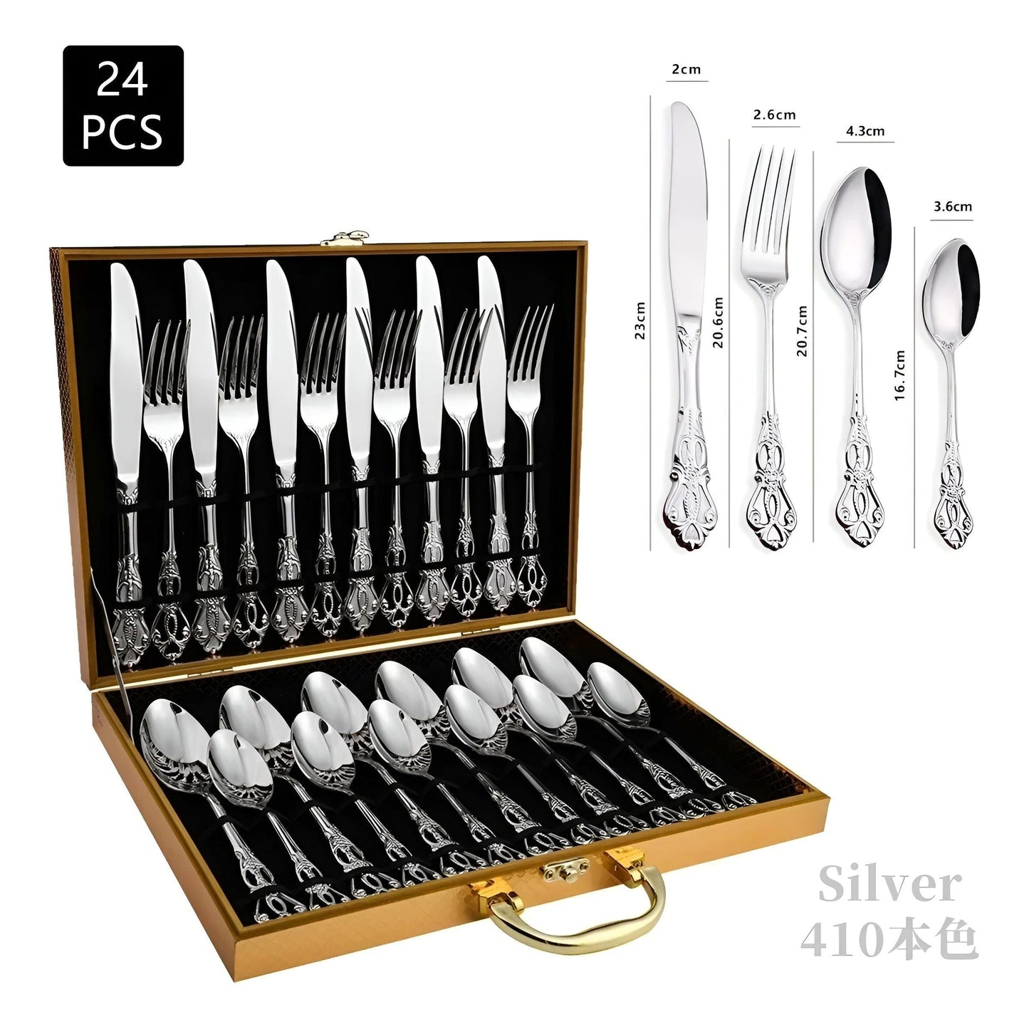 Avelena Cutlery Set - Edelstahl Spülmaschinenfeste Besteck Set