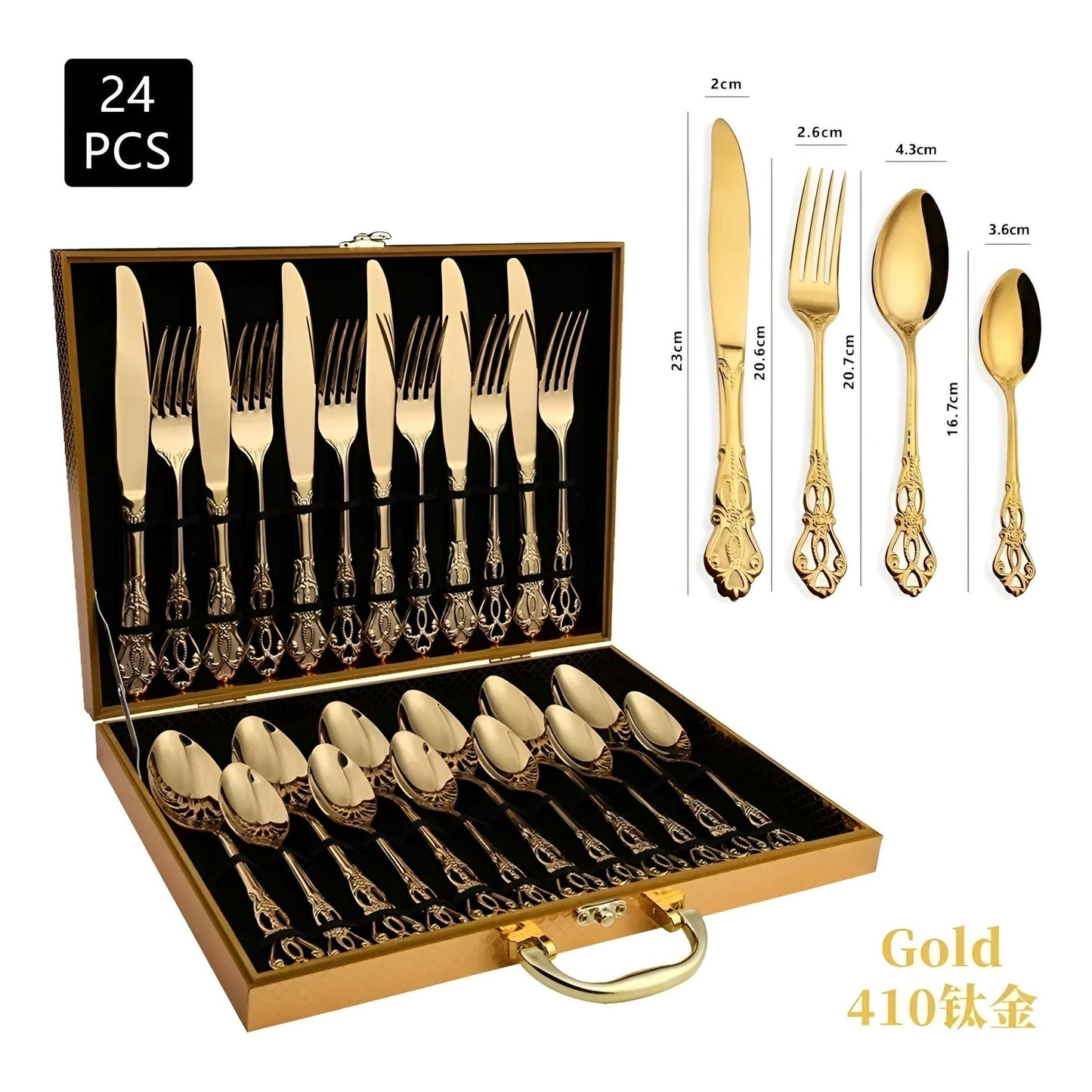 Avelena Cutlery Set - Edelstahl Spülmaschinenfeste Besteck Set