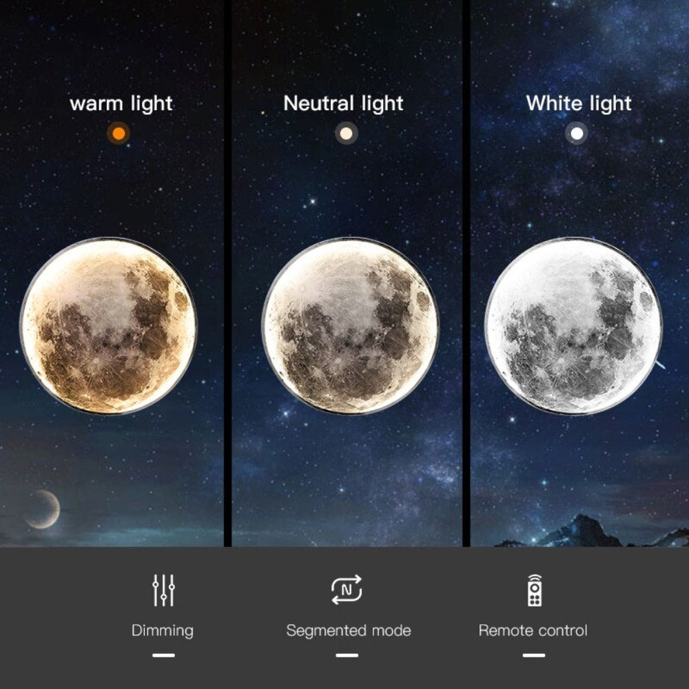 Avelena | 3D LED Mond oder Erde Decken- oder Wandleuchte