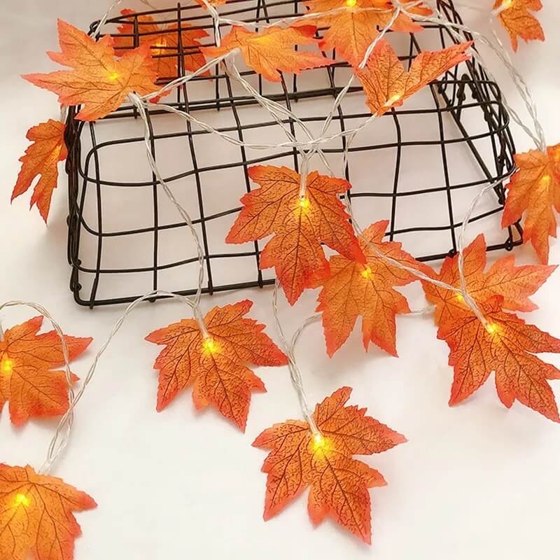 Avelena | Ahornblätter Herbst Lichterketten