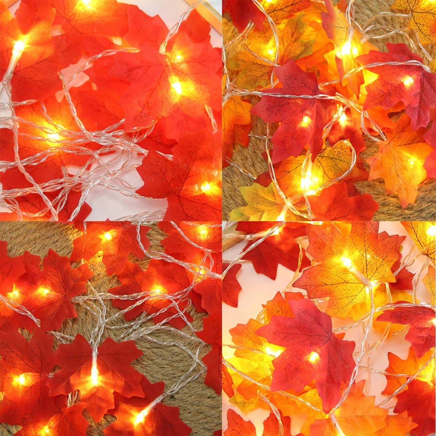 Avelena | Ahornblätter Herbst Lichterketten