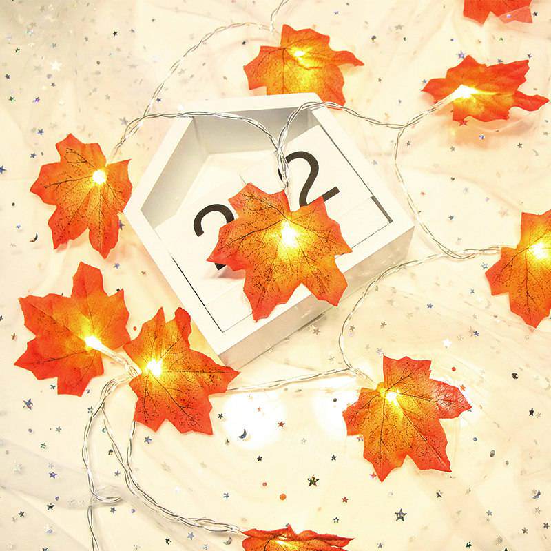 Avelena | Ahornblätter Herbst Lichterketten