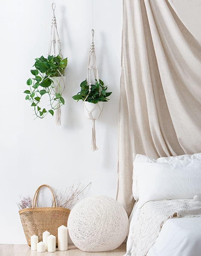 Avelena | 4-teiliges handgefertigtes Boho-Makramee-Pflanzenhänger-Set