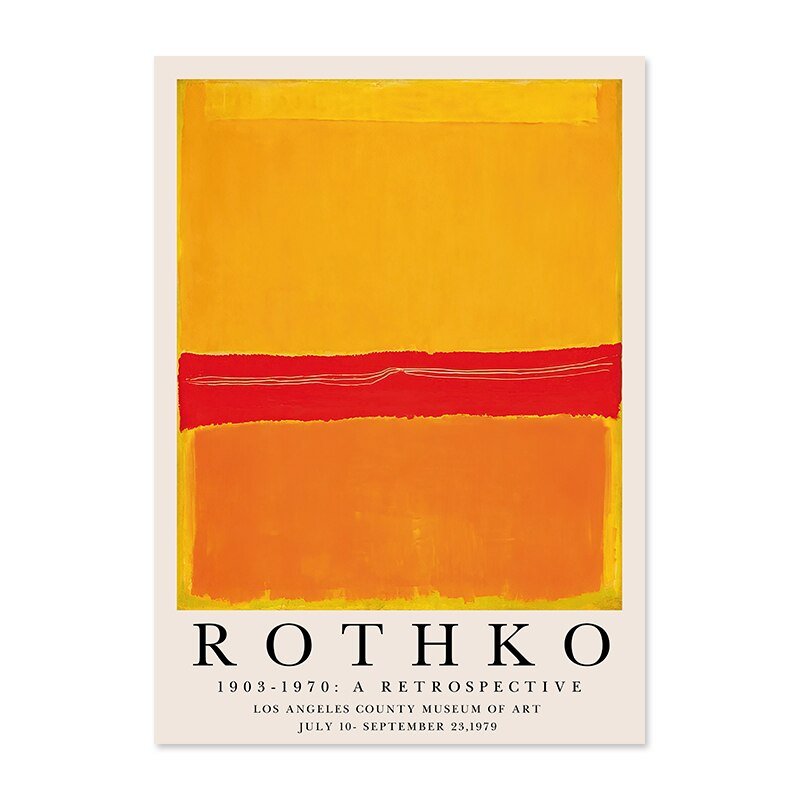 Avelena | ArtLuxe Moderne Abstrakte Rothko Wandkunst Poster | Leinwand | Minimalistisches Design | Deko für Wohnzimmer & Büro