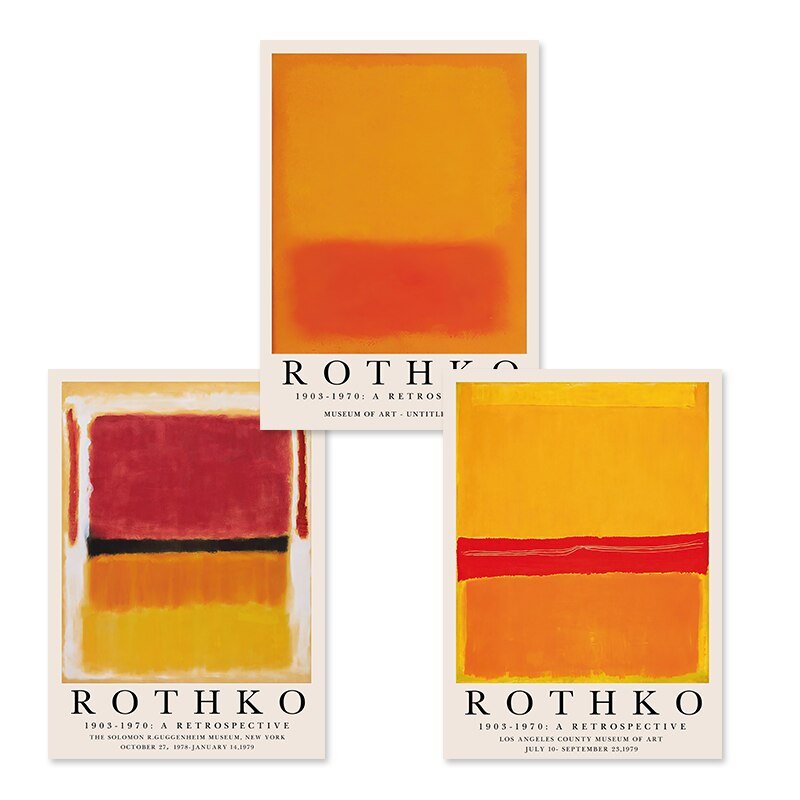 Avelena | ArtLuxe Moderne Abstrakte Rothko Wandkunst Poster | Leinwand | Minimalistisches Design | Deko für Wohnzimmer & Büro