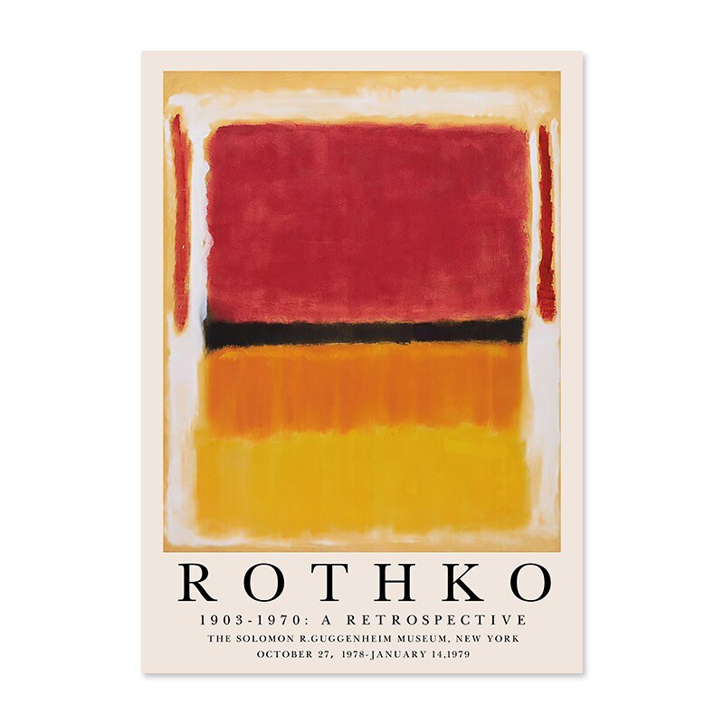 Avelena | ArtLuxe Moderne Abstrakte Rothko Wandkunst Poster | Leinwand | Minimalistisches Design | Deko für Wohnzimmer & Büro
