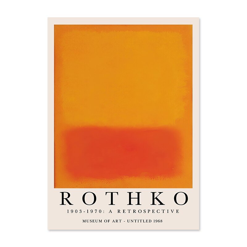 Avelena | ArtLuxe Moderne Abstrakte Rothko Wandkunst Poster | Leinwand | Minimalistisches Design | Deko für Wohnzimmer & Büro