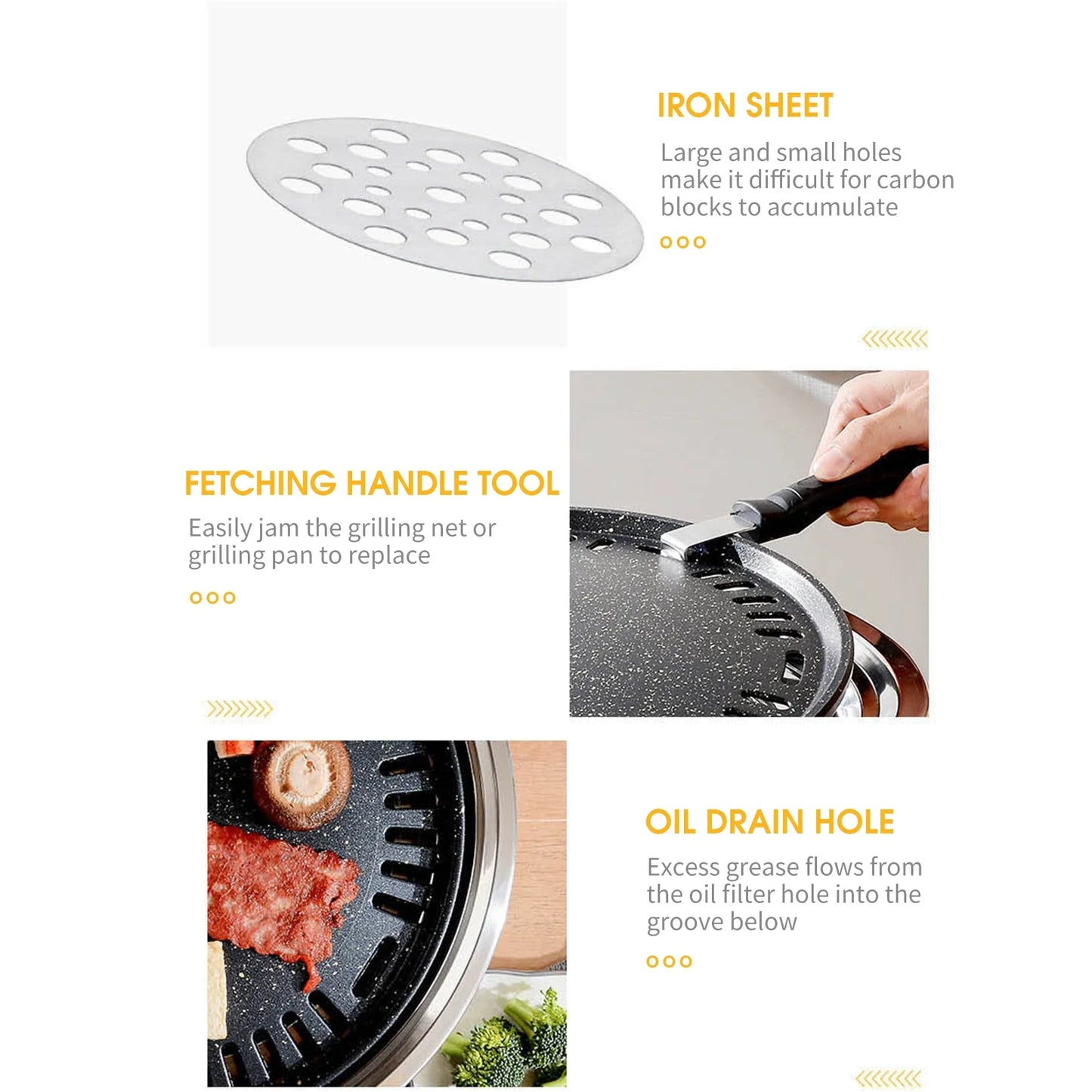 Avelena | Multifunktionaler Gusseisen Edelstahl Holzkohle BBQ Smoker Grill