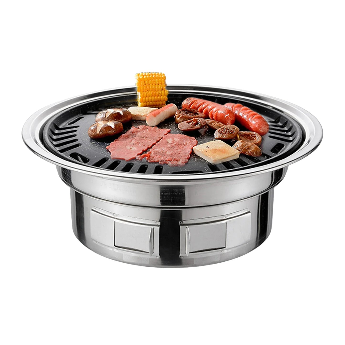 Avelena | Multifunktionaler Gusseisen Edelstahl Holzkohle BBQ Smoker Grill