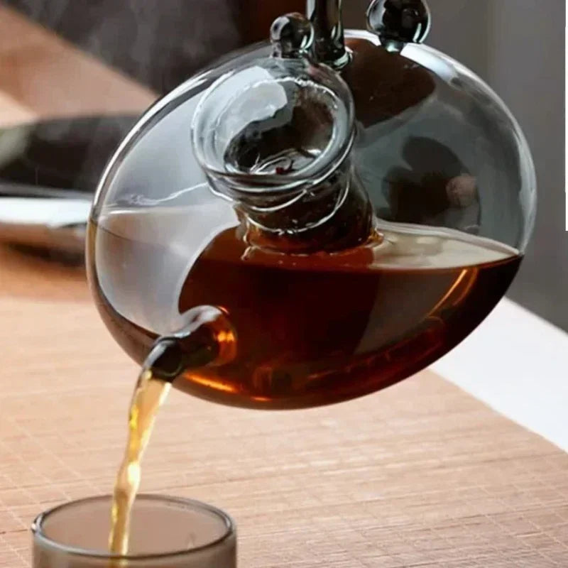 Avelena | Nordic Style Hitzebeständiger Glas-Teekessel mit Infuser Teekannen-Set