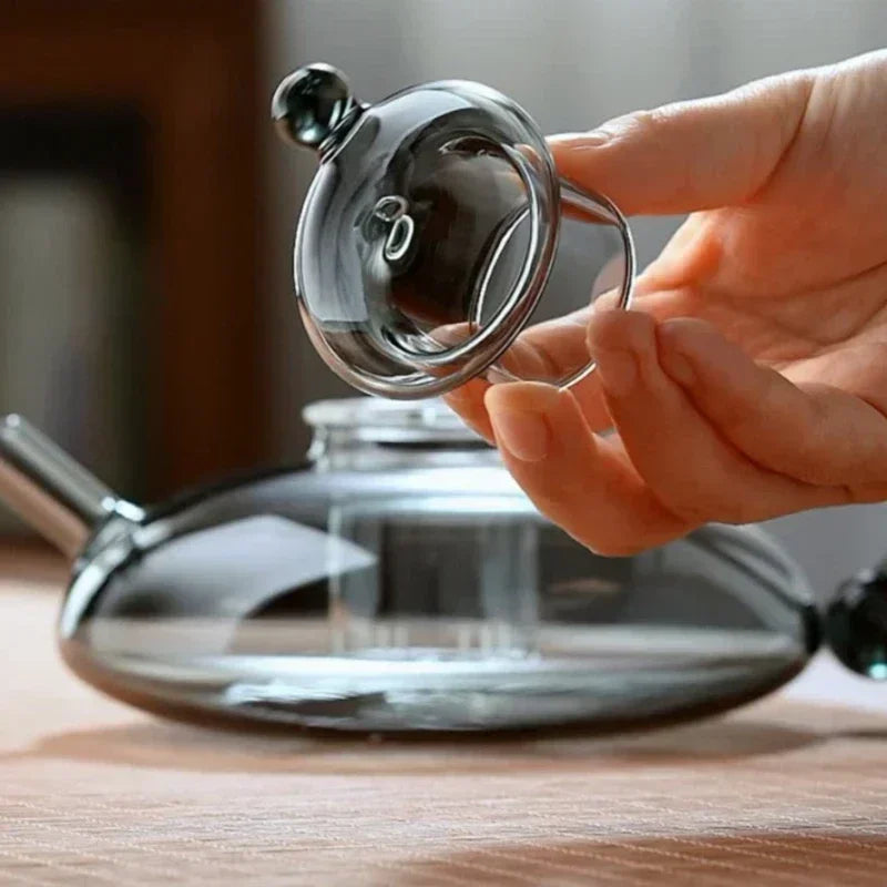 Avelena | Nordic Style Hitzebeständiger Glas-Teekessel mit Infuser Teekannen-Set