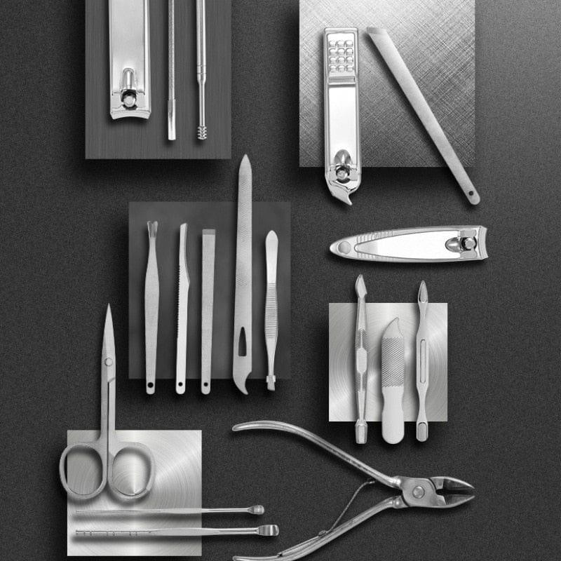 Avelena | 19 in 1 Edelstahl Maniküre Set Nagelknipser Kit