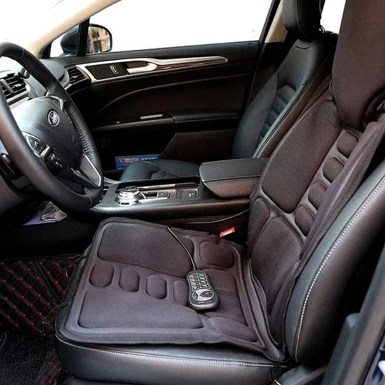 Avelena | 8 Mode Massagesitzauflage mit beheiztem Rücken-Nacken-Kissen für Auto & Zuhause