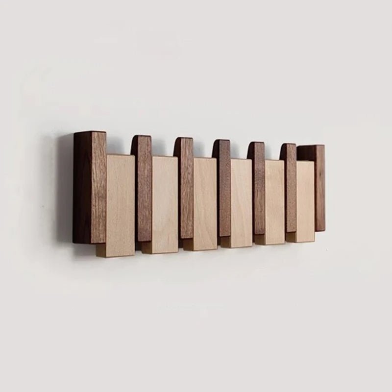 Avelena | WOODSONATA – Handgefertigte Holz-Wandgarderobe im Piano-Stil
