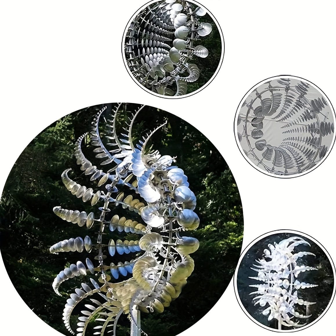 Avelena | 1 Stück Magischer Metall-Windmühle, 3D Metall Outdoor Windspiel für Hof und Garten, Einzigartige Metall kinetische Winds skulpturen & Windspiel, Windfänger Metall Outdoor Rasen Terrasse Dekoration Wind skulptur