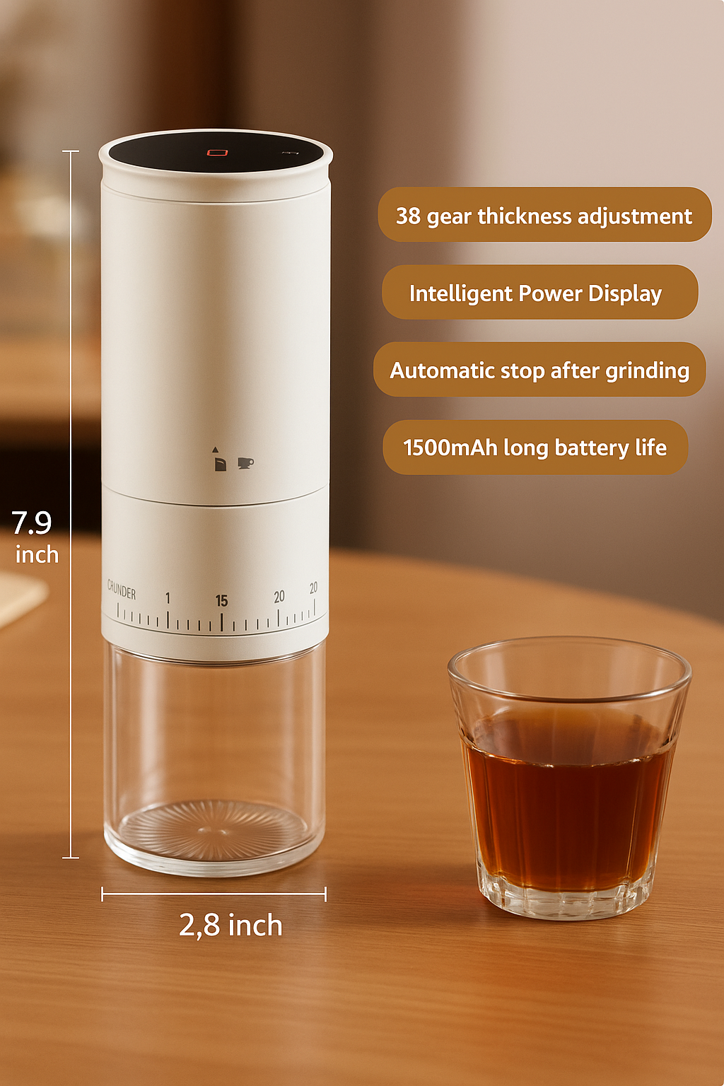 Avelena | Tragmillischer elektrischer Kaffeemühle - BeanBuddy