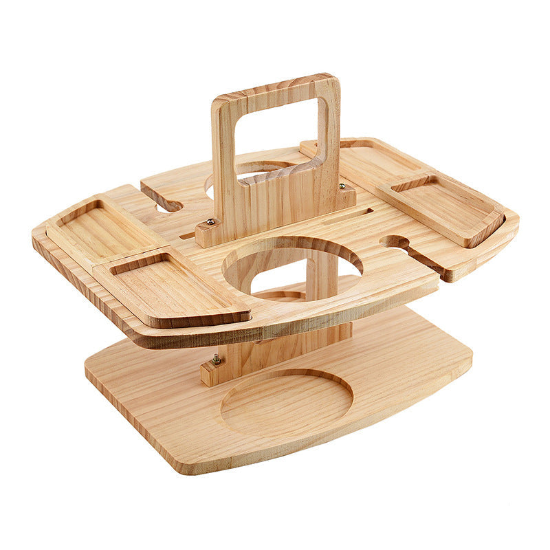 Avelena | Tragbarer Holz-Picknick-Wein-Tisch - WineNest
