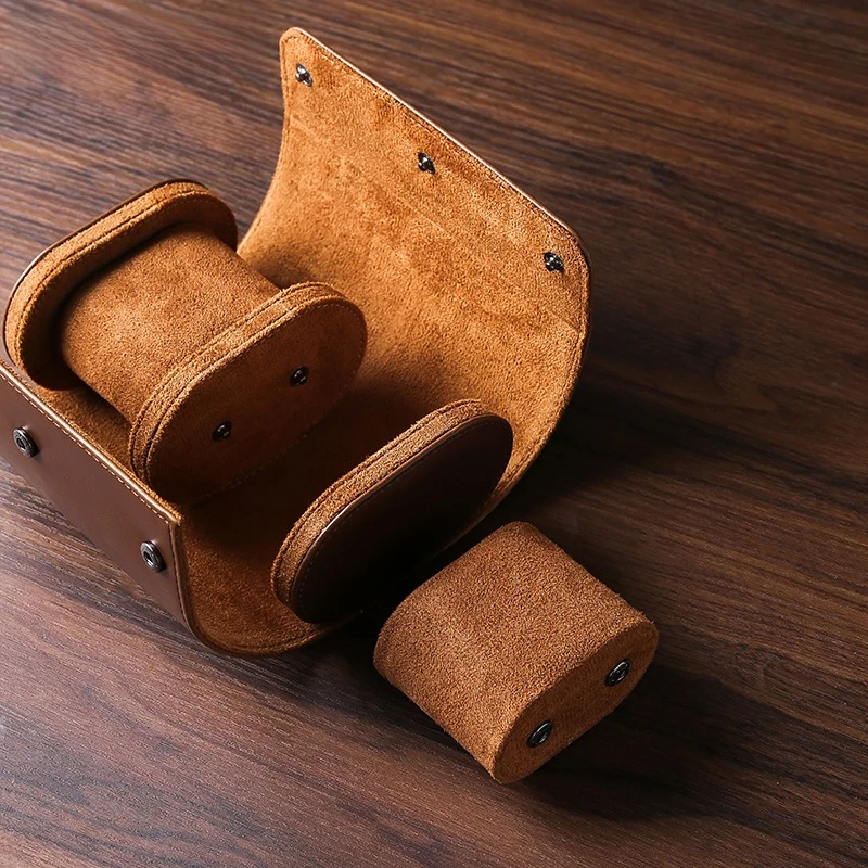 Avelena | Vintage Leder 3-Slot Herren Uhrenbox für Reisen