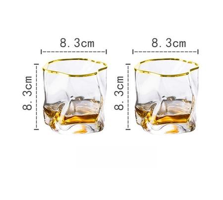 Avelena | Verzerrte Textur Whisky Glas Set