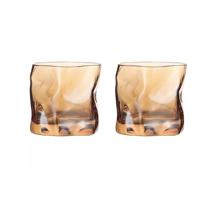 Avelena | Verzerrte Textur Whisky Glas Set
