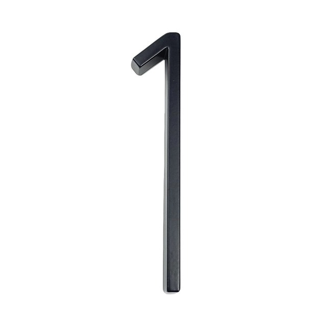 Avelena | Royelux Moderne Hausnummern - Rostfreies Zinklegierung, Schwarze Oberfläche, 5" Hoch