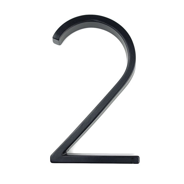 Avelena | Royelux Moderne Hausnummern - Rostfreies Zinklegierung, Schwarze Oberfläche, 5" Hoch