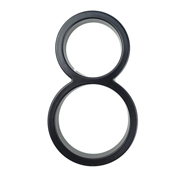 Avelena | Royelux Moderne Hausnummern - Rostfreies Zinklegierung, Schwarze Oberfläche, 5" Hoch