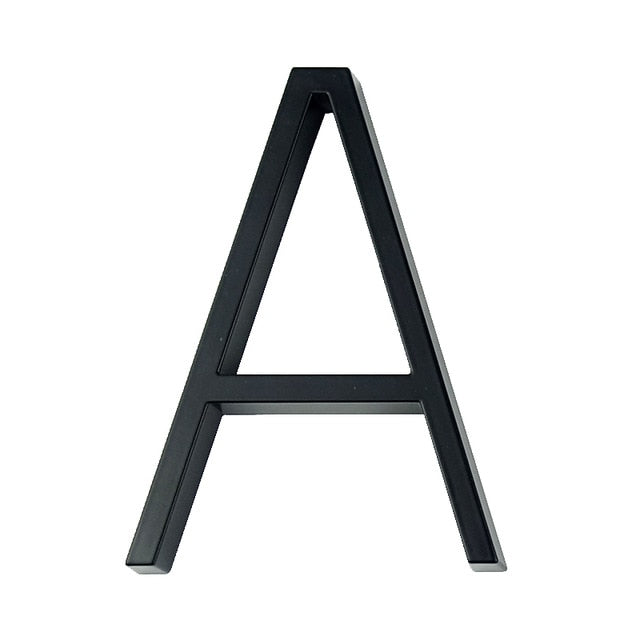 Avelena | Royelux Moderne Hausnummern - Rostfreies Zinklegierung, Schwarze Oberfläche, 5" Hoch