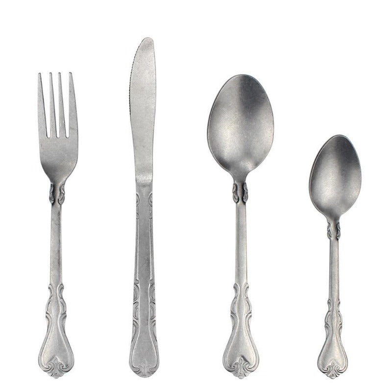 Avelena Vintage Besteckset, 4-teilig, matt – Elegant & Zeitlos