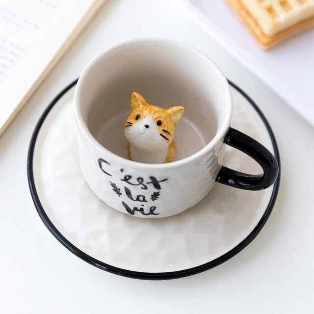 Avelena | Versteckte Katze Keramiktasse
