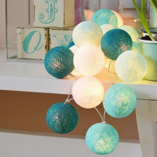 Avelena | Royallure Baumwollballon-Lichterkette – Gemütliche Dekoration für Zuhause & Feiern