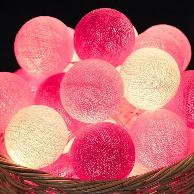 Avelena | Royallure Baumwollballon-Lichterkette – Gemütliche Dekoration für Zuhause & Feiern