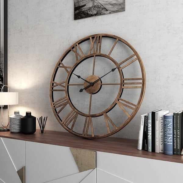 Avelena | 3D Große römische Ziffern Wanduhr Home