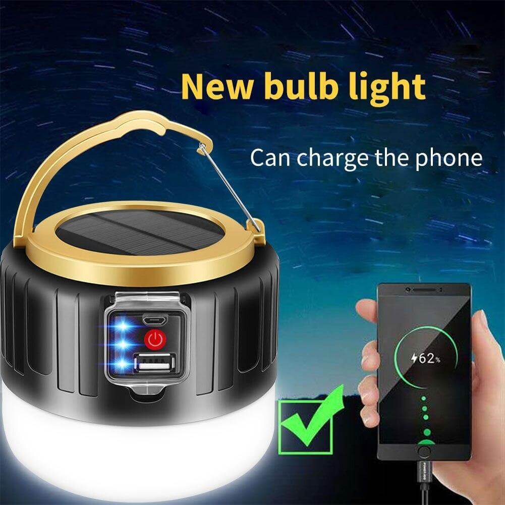 Avelena | Wetterfeste Solar wiederaufladbare Camping LED Lampe