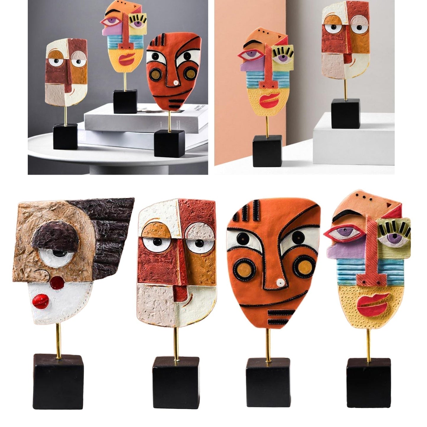 Avelena | Abstract Pop Art Gesicht Home Skulptur