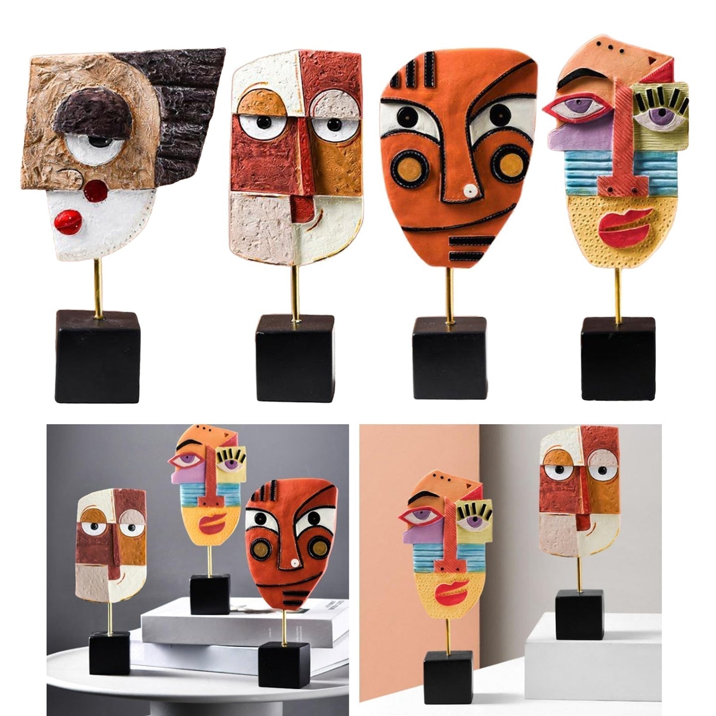 Avelena | Abstract Pop Art Gesicht Home Skulptur