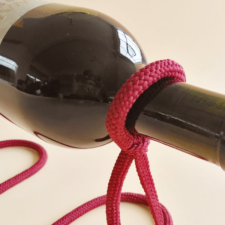 Avelena | RopeElegance Hängendes Seil-Weinregal | Stilvolle Weinaufbewahrung | Einzigartiges Design für Zuhause