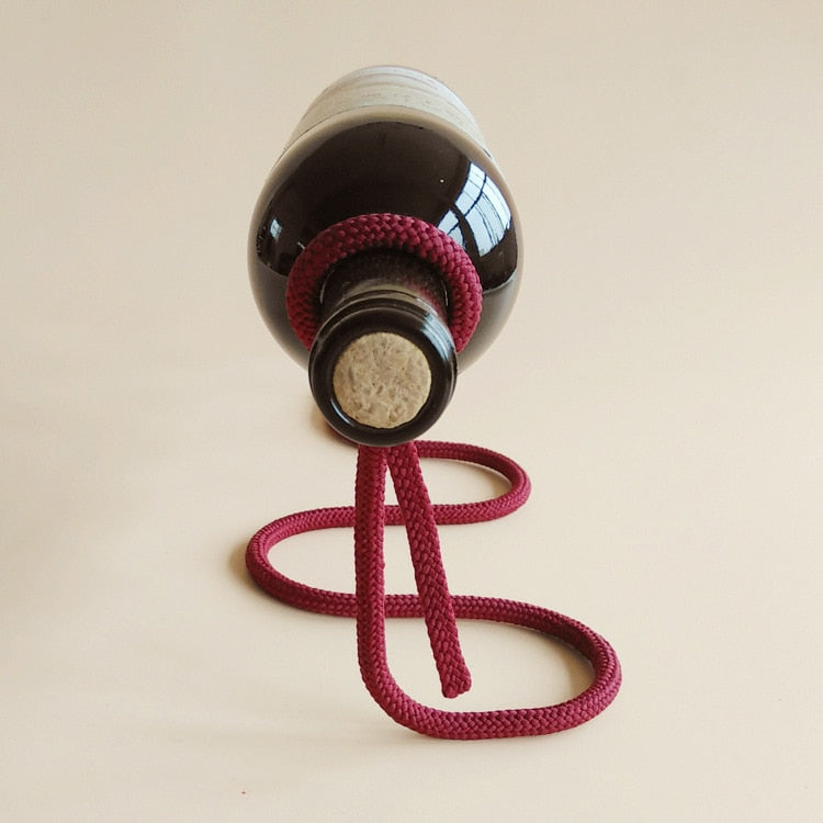 Avelena | RopeElegance Hängendes Seil-Weinregal | Stilvolle Weinaufbewahrung | Einzigartiges Design für Zuhause