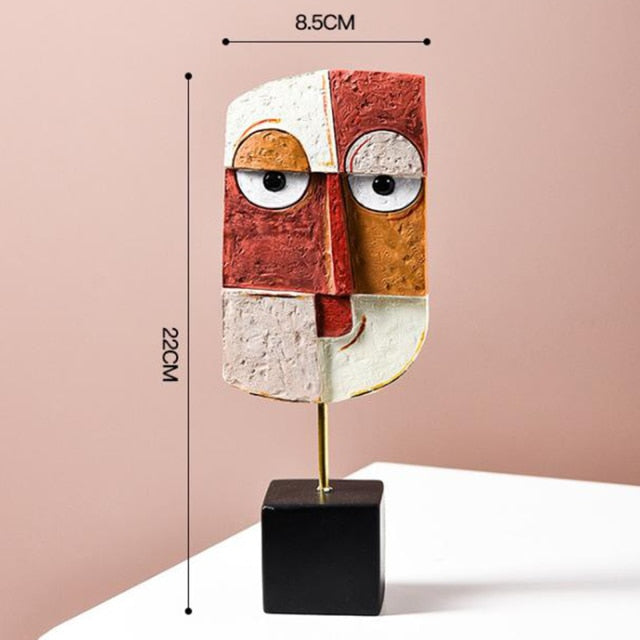 Avelena | Abstract Pop Art Gesicht Home Skulptur