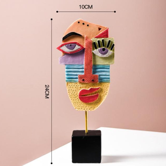 Avelena | Abstract Pop Art Gesicht Home Skulptur