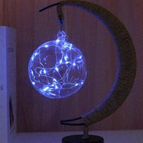 Avelena | Rayvia Lunar Lampe - Halbmond LED Licht mit Glas Globus für gemütliche Atmosphäre