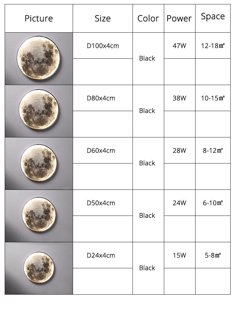 Avelena | 3D LED Mond oder Erde Decken- oder Wandlampe