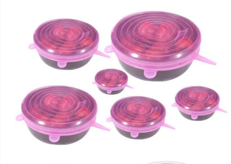 Avelena | 6-teiliges Set Flexibler Silikondeckel