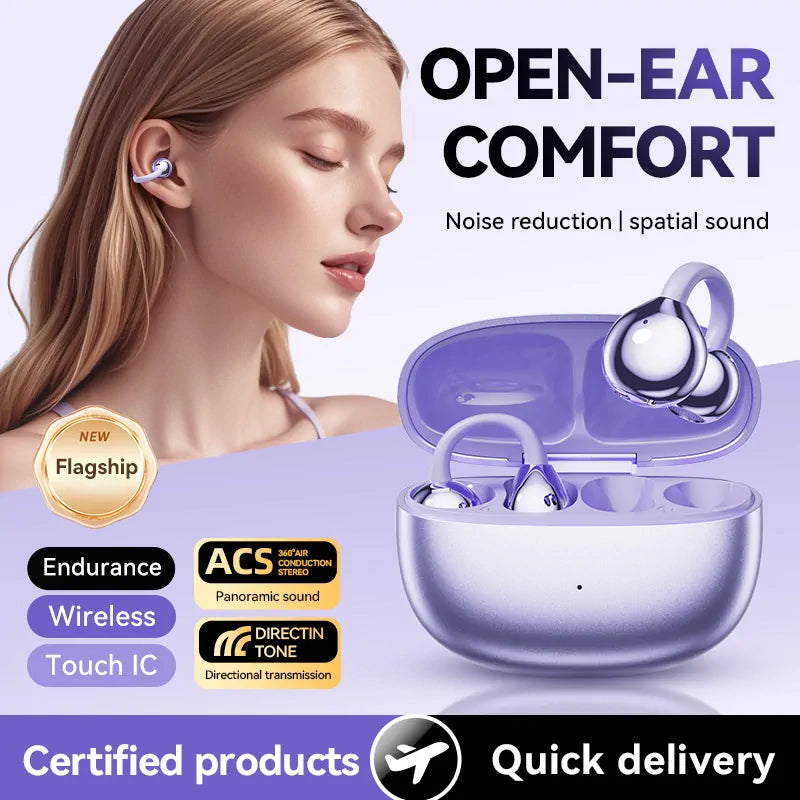 Avelena | Bluetooth Kopfhörer W900+ | Ohr clip Design | HiFi Ton | Offenes Ohr